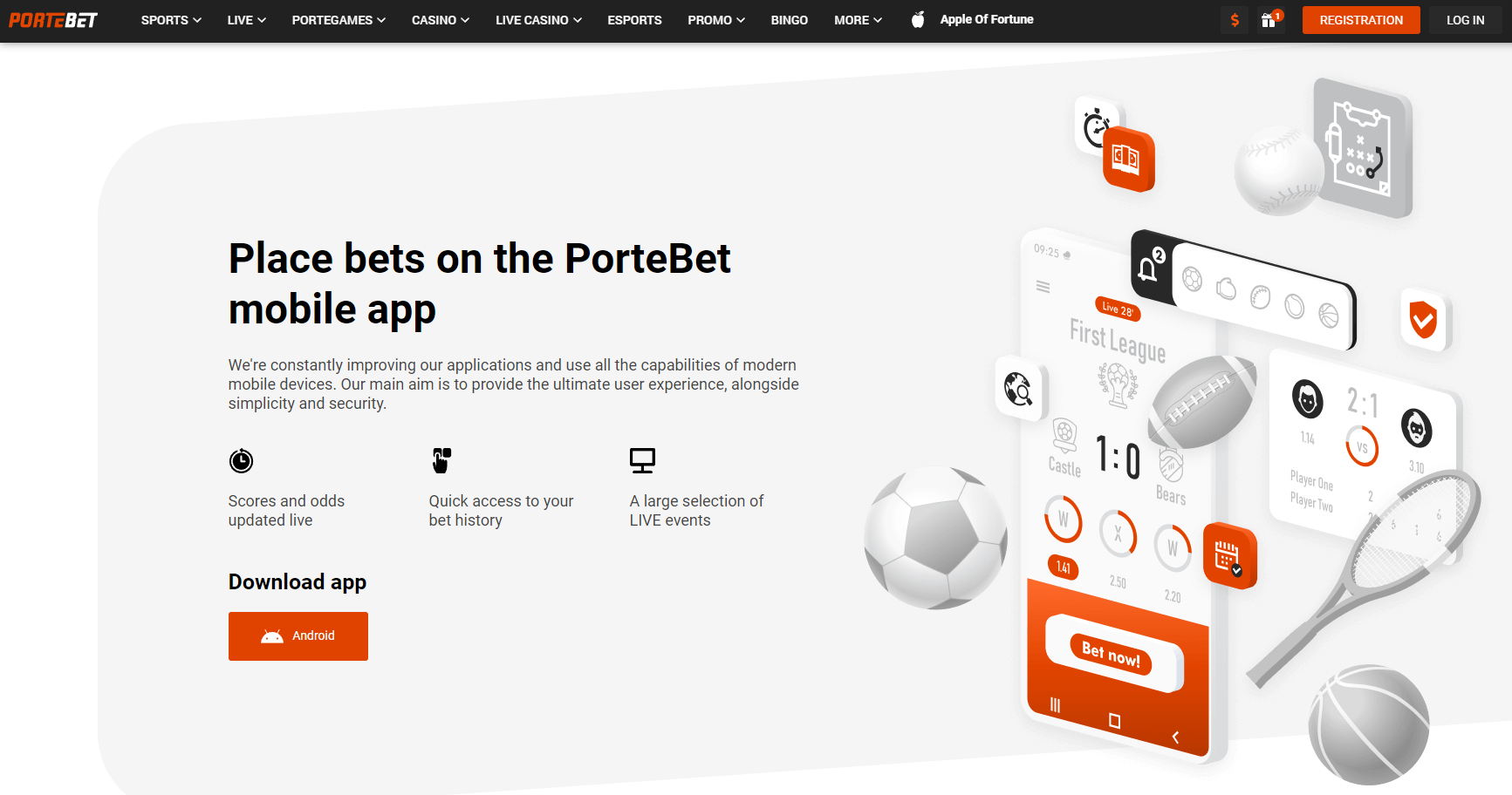 Portebet Installing the Android Application